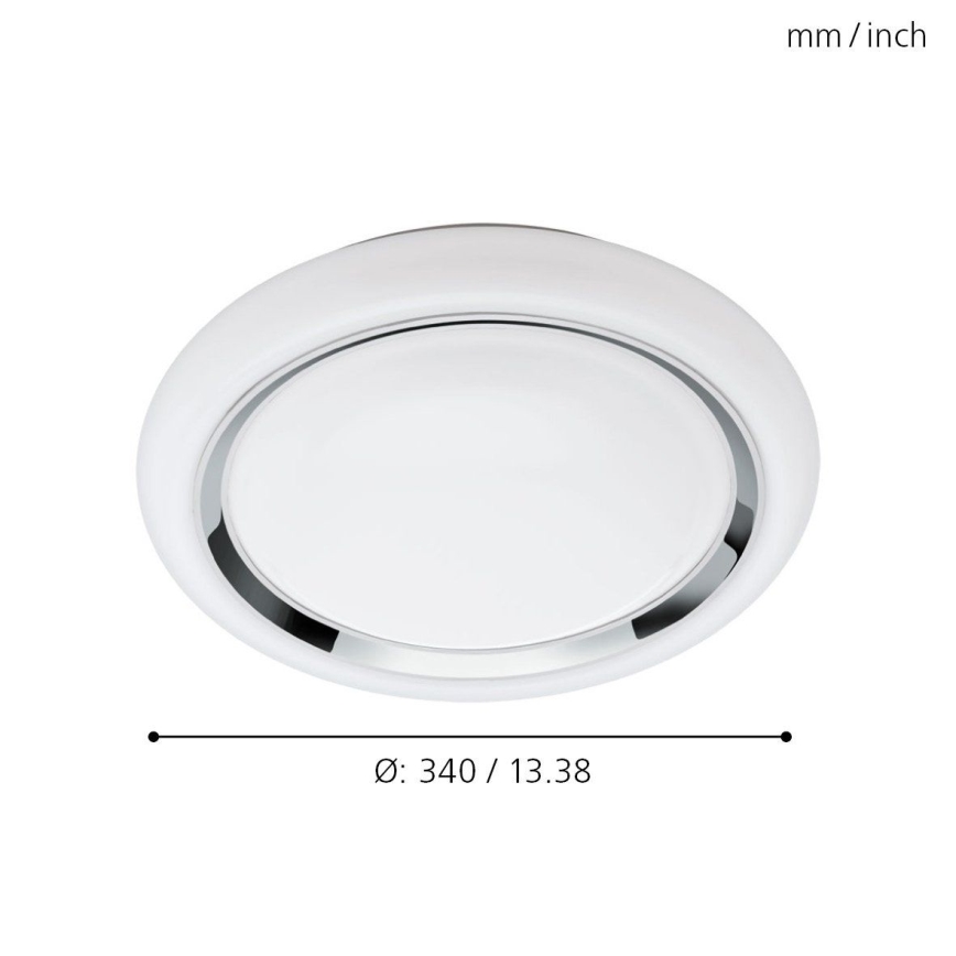 Eglo 33254 - LED RGBW Stmívatelné stropní svítidlo CAPASSO-C LED/17W/230V 2700-6500K pr. 34 cm