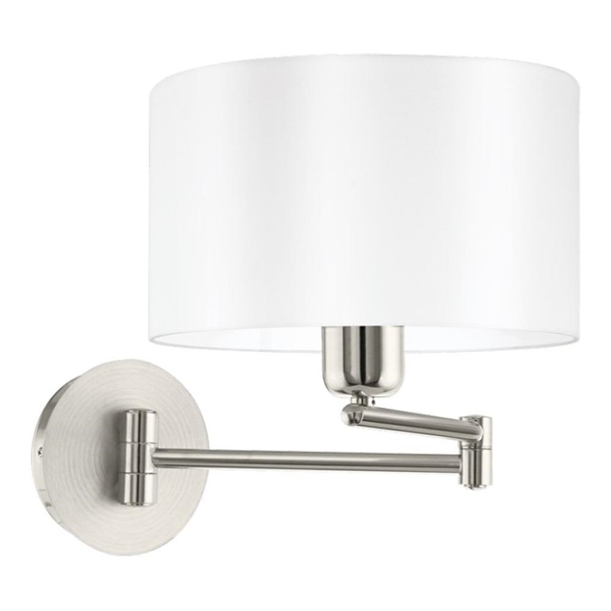 Eglo 33269 - Nástěnné svítidlo PASTERI 1xE27/60W/230V matný chrom/bílá