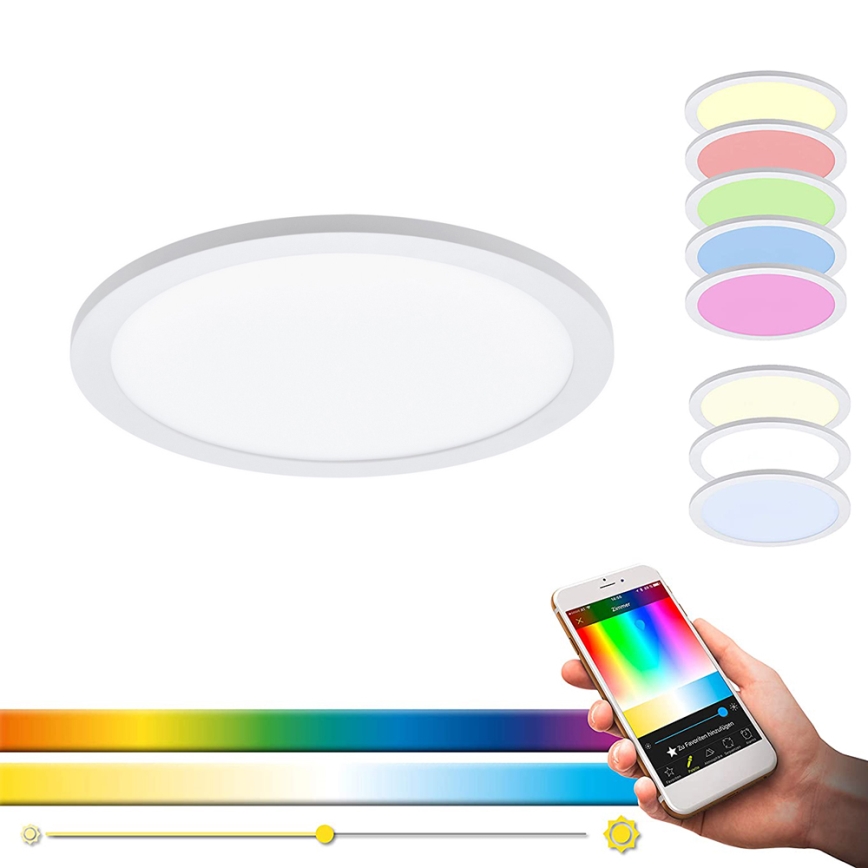 Eglo 33341 - LED RGBW Stmívatelné stropní svítidlo SARSINA-C LED/16W/230V 2700-6500K pr. 30 cm + dálkové ovládání