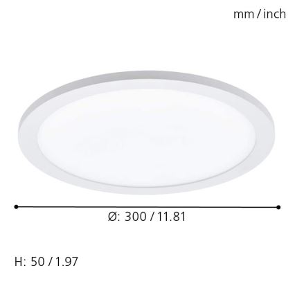 Eglo 33341 - LED RGBW Stmívatelné stropní svítidlo SARSINA-C LED/16W/230V 2700-6500K pr. 30 cm + dálkové ovládání