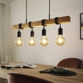 Eglo 33378 - LED Lustr na lanku TOWNSHEND 4xE27/4W/230V 2200K béžová/černá