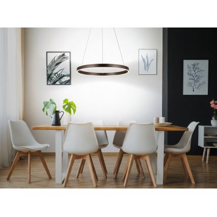 Eglo 33483 - LED Lustr na lanku ALCAZABA 2xLED/18W/230V 3000K pr. 55 cm bronzová