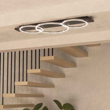 Eglo 33488 - LED Stropní svítidlo BOYAL 2xLED/12W/230V + LED/12W černá