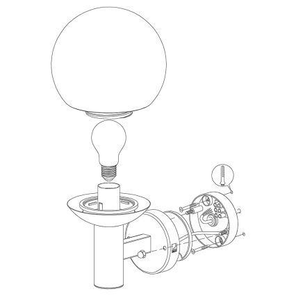 Eglo 33564 - LED Venkovní nástěnné svítidlo NISIA-C LED/9W/230V IP44
