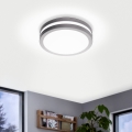 Eglo 33572 - LED Stmívatelné koupelnové stropní svítidlo LOCANA-C LED/14W/230V IP44 stříbrná