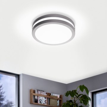 Eglo 33572 - LED Stmívatelné koupelnové stropní svítidlo LOCANA-C LED/14W/230V IP44 stříbrná