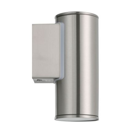 Eglo 33581 - LED RGBW Stmívatelné venkovní nástěnné svítidlo RIGA 1xGU10/5W/230V 2700-6500K IP44 matný chrom