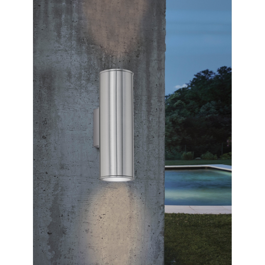 Eglo 33582 - LED RGBW Stmívatelné venkovní nástěnné osvětlení RIGA 2xGU10/5W/230V IP44