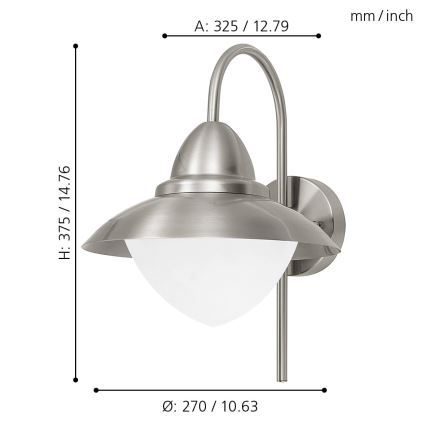 Eglo 33583 - LED RGBW Venkovní nástěnné svítidlo SIDNEY 1xE27/9W/230V IP44