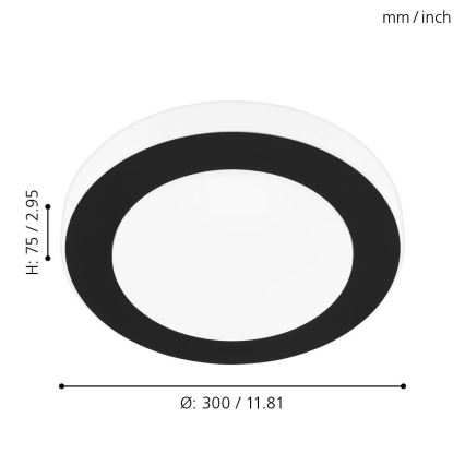 Eglo 33682 - LED Koupelnové stropní svítidlo CARPI LED/11W/230V IP44