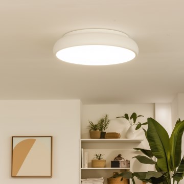 Eglo 33764 - LED RGBW Stmívatelné stropní svítidlo RIODEVA-C 1xLED/27W/230V 2700-6500K pr. 44,5 cm bílá
