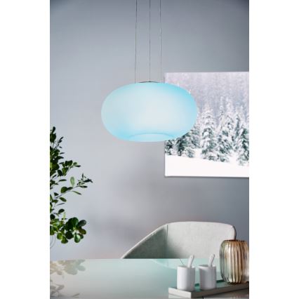 Eglo 33766 - LED RGBW Stmívatelný lustr na lanku OPTICA-C LED/22W/230V 2700-6500K pr. 37,5 cm