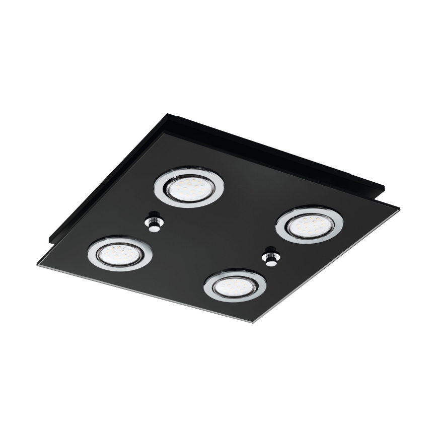 Eglo 33804 - LED Stropní svítidlo GRATTINO 4xGU10/2,8W/230V 3000K černá