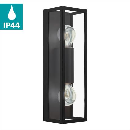 Eglo 33856 - Venkovní nástěnné svítidlo ALAMONTE 2xE27/60W/230V IP44 černá