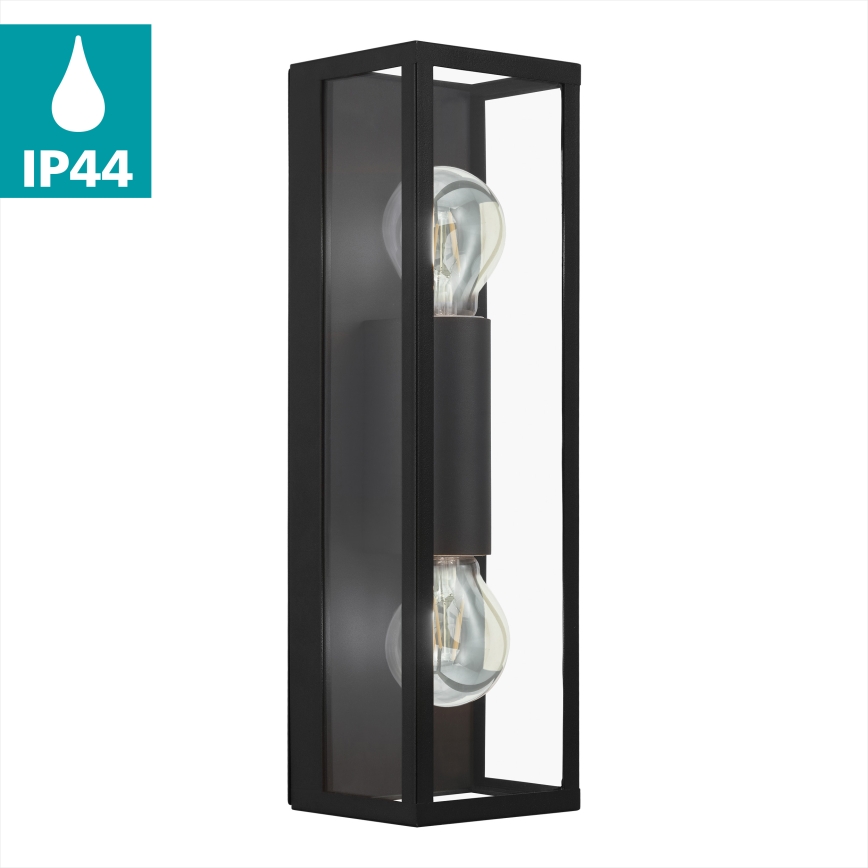 Eglo 33856 - Venkovní nástěnné svítidlo ALAMONTE 2xE27/60W/230V IP44 černá