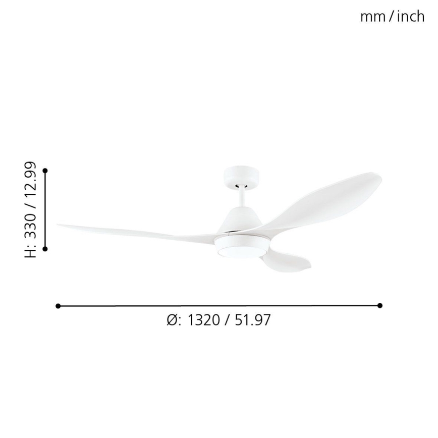 Eglo - LED Stropní ventilátor LED/18W/230V + DO