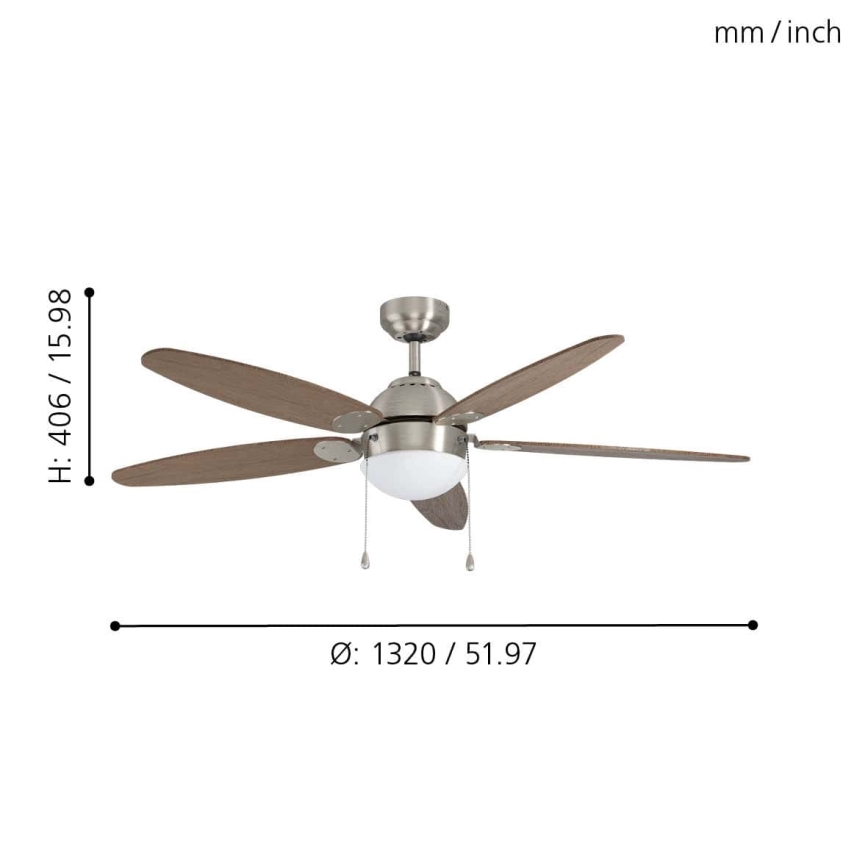 Eglo - Stropní ventilátor 1xE14/60W/230V
