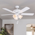 Eglo 35076 - Stropní ventilátor LAS PALMAS 3xE27/40W/230V bílá
