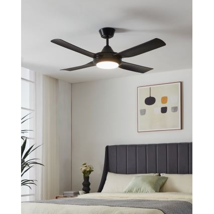 Eglo - LED Stropní ventilátor LED/20W/230V černá + dálkové ovládání