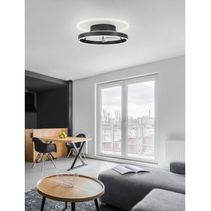 Eglo - LED Stmívatelný stropní ventilátor LED/35,6W/230V černá + dálkové ovládání