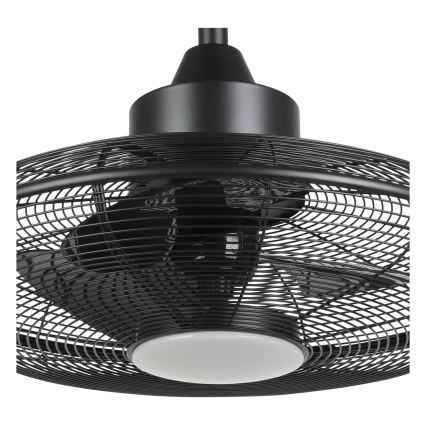 Eglo - LED Stropní ventilátor LED/15W/230V pr. 53 cm černá + dálkové ovládání
