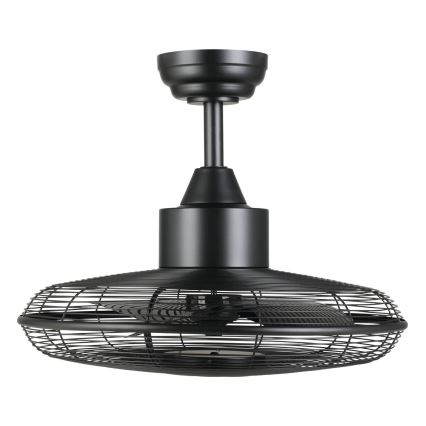 Eglo - LED Stropní ventilátor LED/15W/230V pr. 53 cm černá + dálkové ovládání