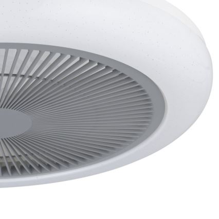 Eglo - LED Stmívatelný stropní ventilátor LED/25,5W/230V šedá + dálkové ovládání