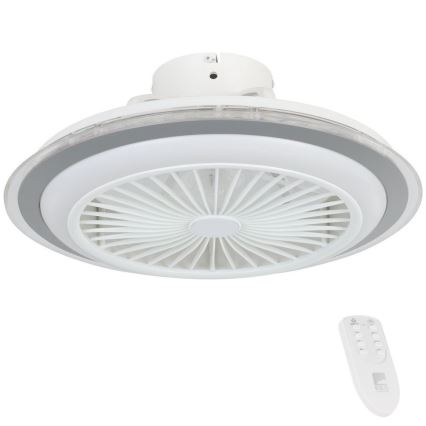 Eglo - LED Stmívatelný stropní ventilátor LED/25,5W/230V bílá/šedá 2700-6500K + dálkové ovládání