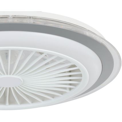 Eglo - LED Stmívatelný stropní ventilátor LED/25,5W/230V bílá/šedá 2700-6500K + dálkové ovládání