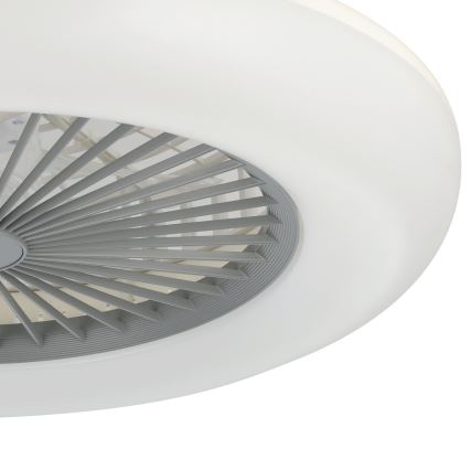 Eglo - LED Stmívatelný stropní ventilátor 3xLED/12,6W/230V 2700-6500K pr. 55 cm šedá + dálkové ovládání
