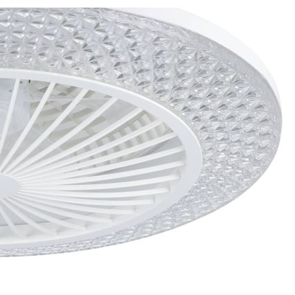 Eglo - LED Stmívatelný stropní ventilátor 3xLED/12,6W/230V 2700-6500K pr. 55 cm bílá + dálkové ovládání