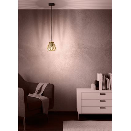 Eglo - Lustr na lanku 1xE27/40W/230V zlatá