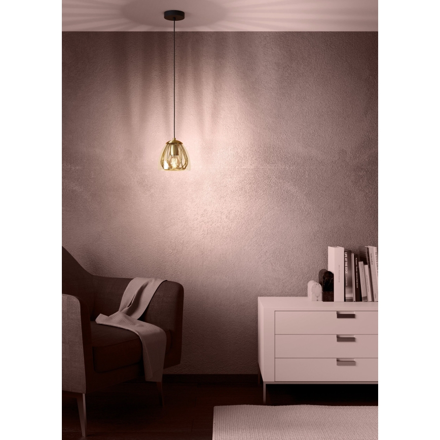 Eglo - Lustr na lanku 1xE27/40W/230V zlatá