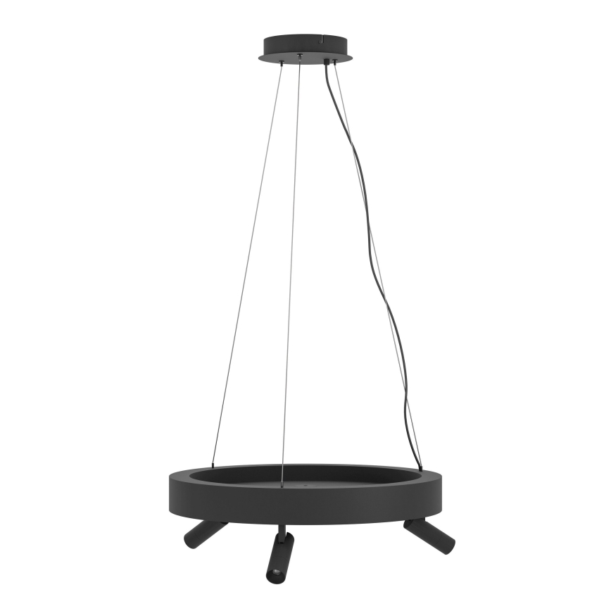 Eglo - LED Stmívatelný lustr na lanku 3xLED/8W/230V + 3xLED/8,5W 3000K černá + dálkové ovládání