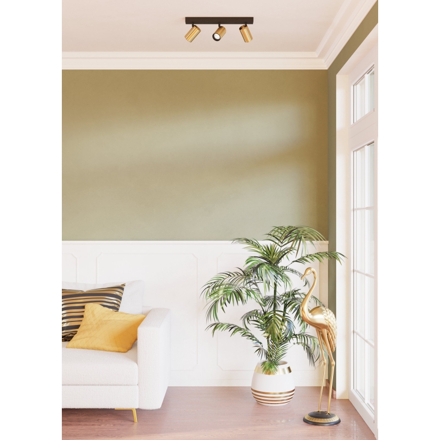 Eglo - LED Bodové svítidlo 3xGU10/4,5W/230V 3000K černá/zlatá