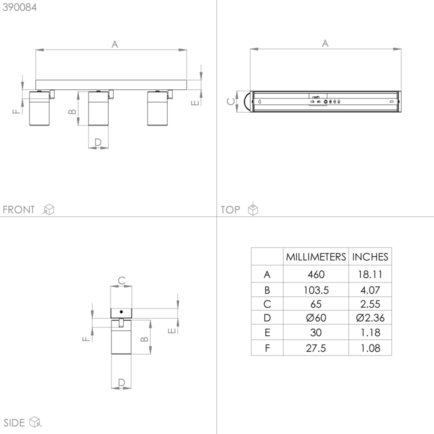 Eglo - LED Bodové svítidlo 3xGU10/4,5W/230V 3000K černá/zlatá