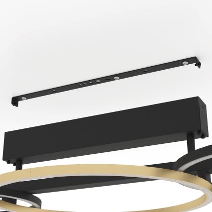 Eglo - LED Stmívatelný přisazený lustr 2xLED/12,5W/230V + LED/15,5W 3000K černá