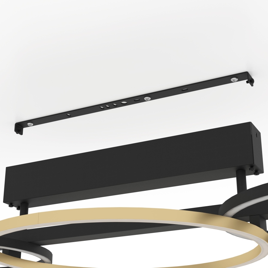Eglo - LED Stmívatelný přisazený lustr 2xLED/12,5W/230V + LED/15,5W 3000K černá
