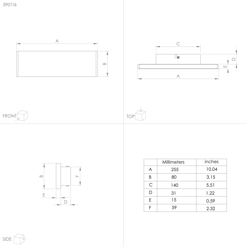 Eglo - LED Nástěnné svítidlo 2xLED/5,4W/230V 3000K černá