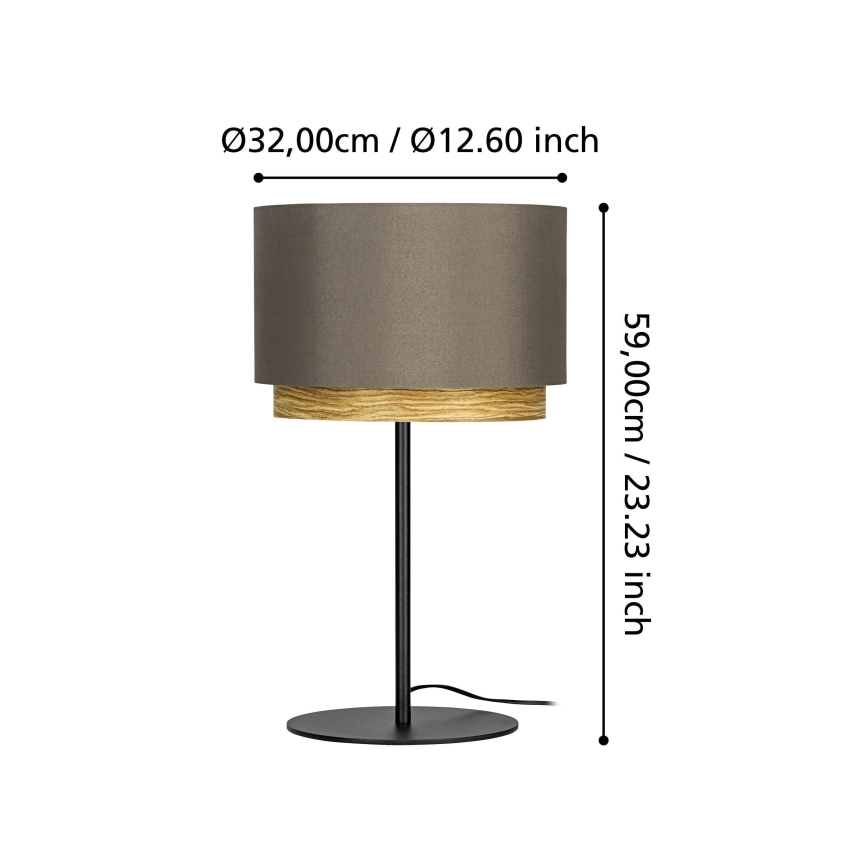 Eglo - Stolní lampa 1xE27/40W/230V hnědá