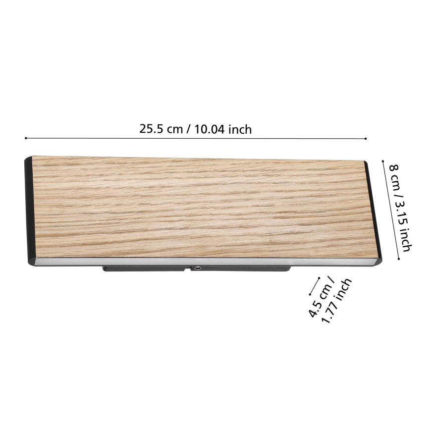 Eglo - LED Nástěnné svítidlo 2xLED/4,2W/230V 3000K dub