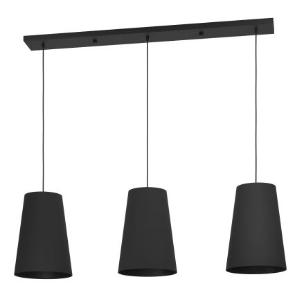 Eglo - Lustr na lanku 3xE27/40W/230V černá