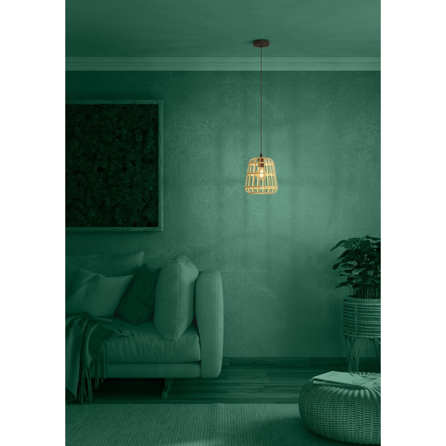 Eglo - Lustr na lanku 1xE27/40W/230V pr. 24 cm bambus