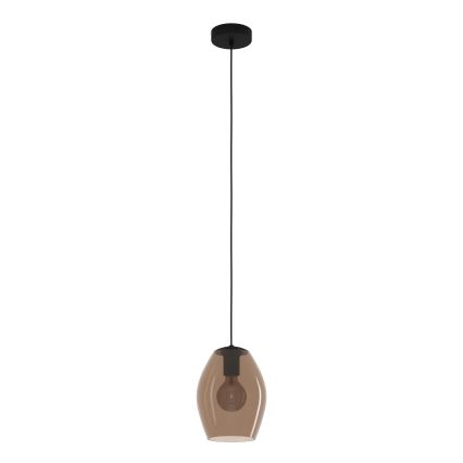 Eglo - Lustr na lanku 1xE27/40W/230V hnědá