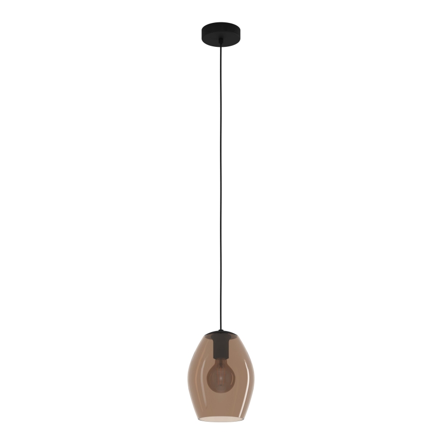 Eglo - Lustr na lanku 1xE27/40W/230V hnědá