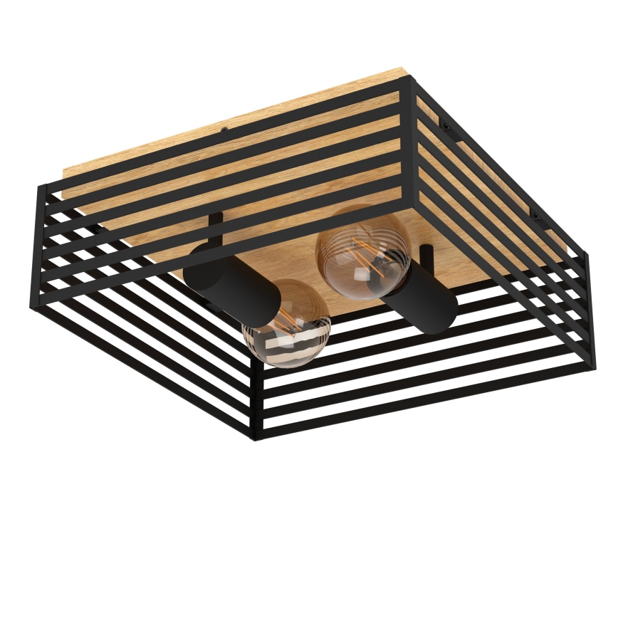 Eglo - Stropní svítidlo 2xE27/40W/230V černá/hnědá
