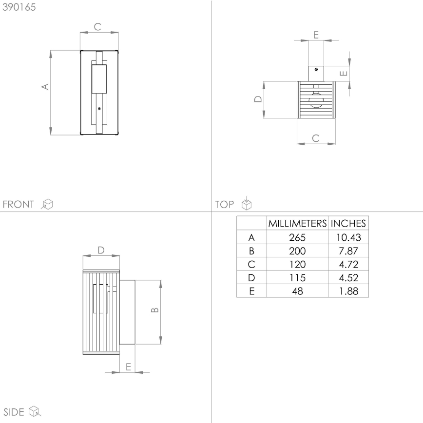 Eglo - Nástěnné svítidlo 1xE27/40W/230V černá/hnědá