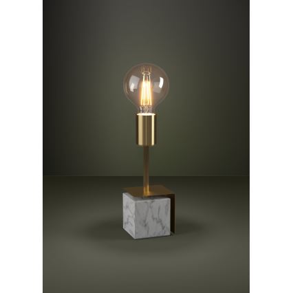 Eglo - Stolní lampa 1xE27/40W/230V zlatá/bílý mramor