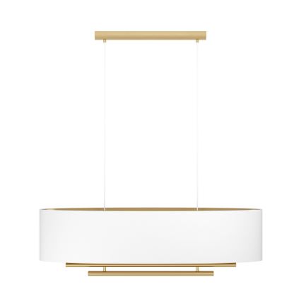 Eglo - Lustr na lanku 4xE27/40W/230V bílá/zlatá
