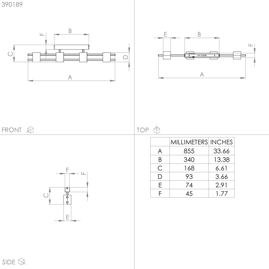 Eglo - Přisazený lustr 4xE27/40W/230V černá/hnědá